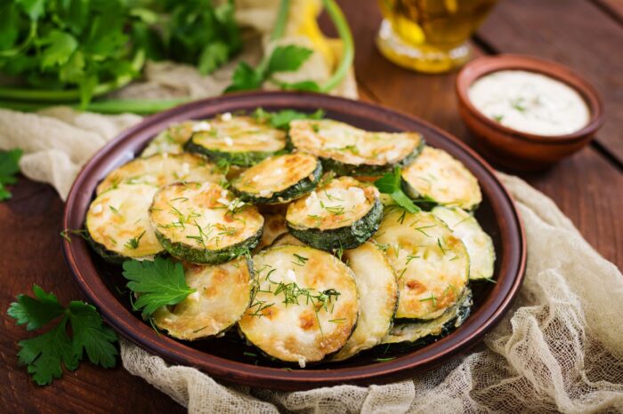 healthy baked zucchini with cheese