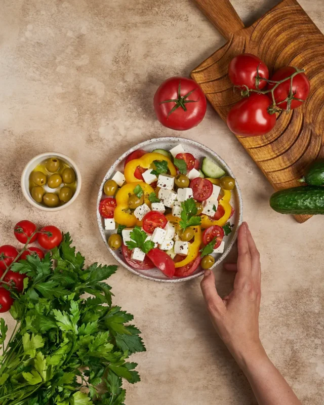 Mediterranean salad for fatty liver disease