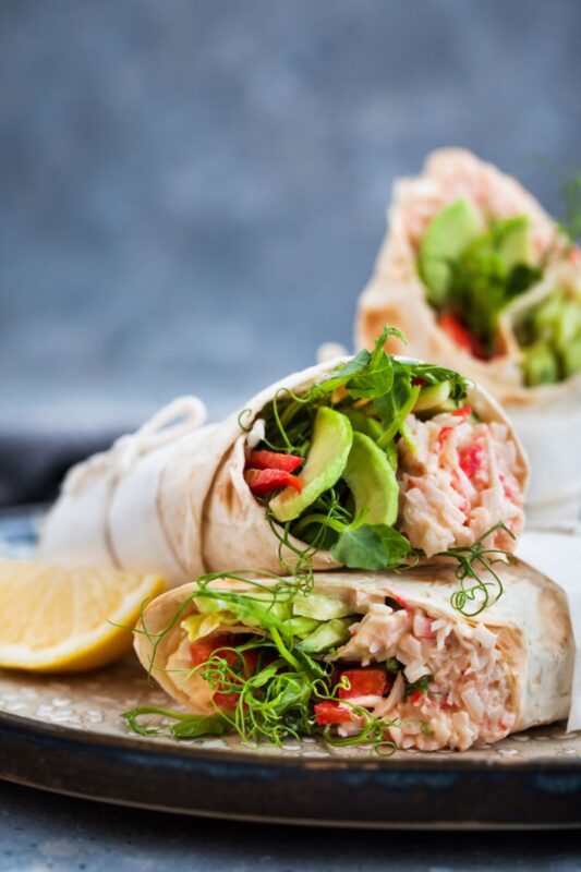 low fat tuna wrap