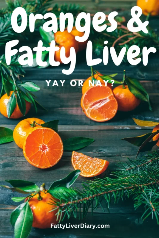 Oranges and Fatty Liver Pinterest Pin
