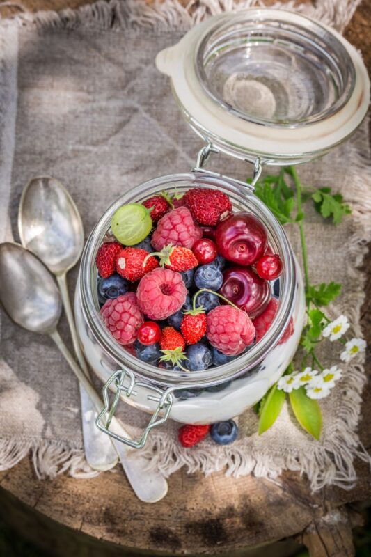 yogurt and berries