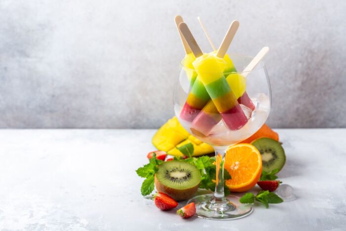 Rainbow Whole Fruit Popsicles
