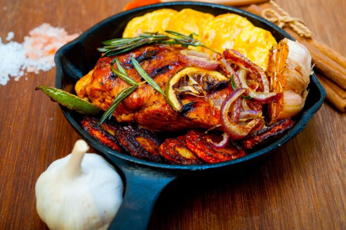 roasted chicken with vegetables