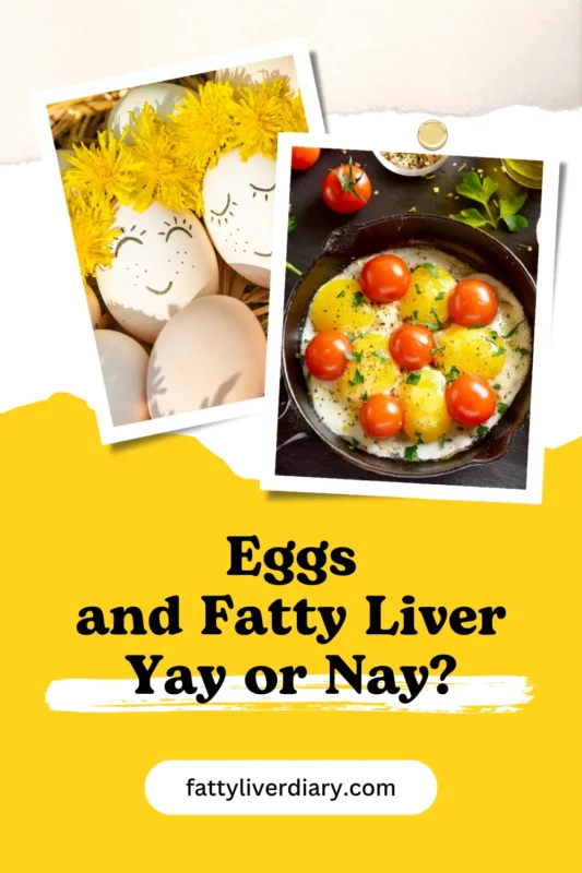 Eggs and Fatty liver Pinterest Pin