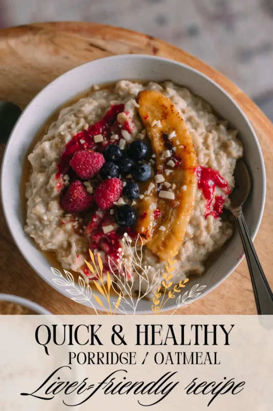 Oatemeal Porridge Recipe Pinterest Graphic