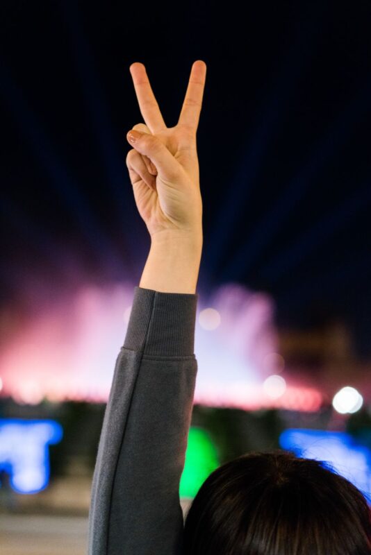 victory sign