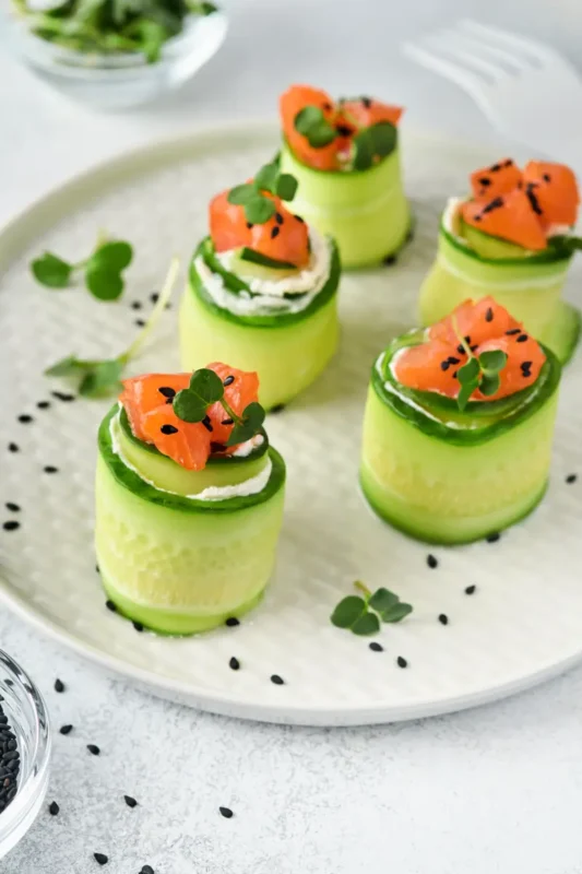 Cucumber and Smoked Salmon Bites