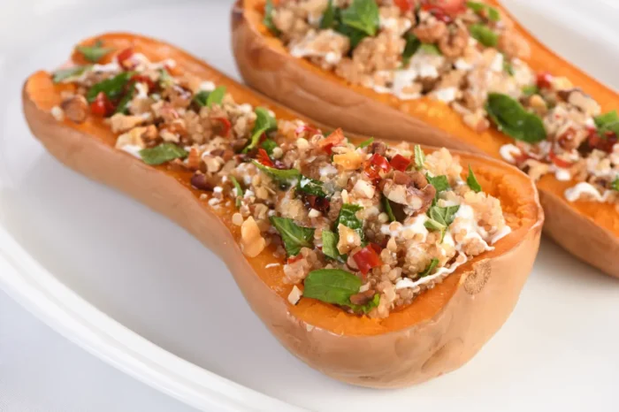 Stuffed Squash with Quinoa Vegetables