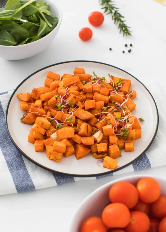 Baked sweet potato hash