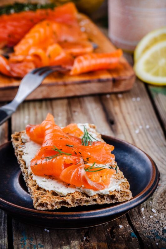 Viking Crispbread with salmon