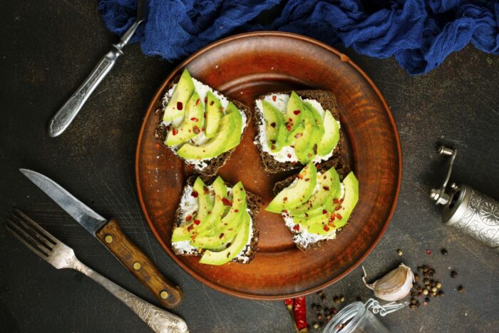 avocado toast with ricotta