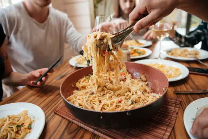 large portion of pasta
