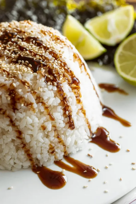 white rice and soy