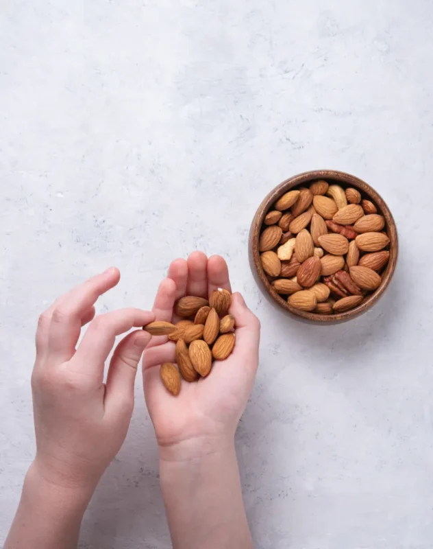 almonds in hand