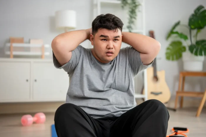 teenager exercising